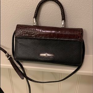 Brighton Leather Croc Crossbody clutch